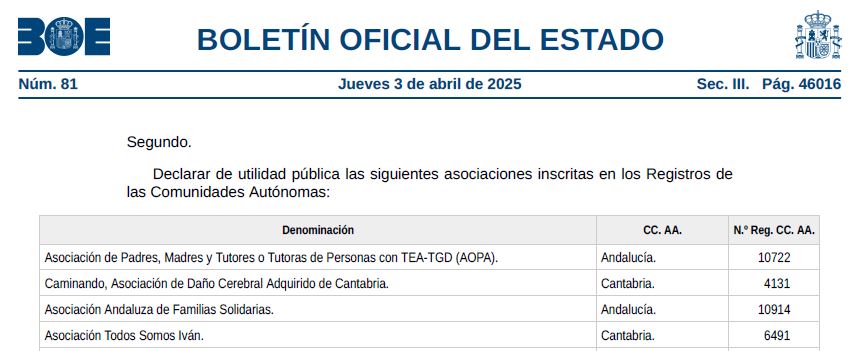 DECLARACION ENTIDAD DE UTILIDAD PUBLICA